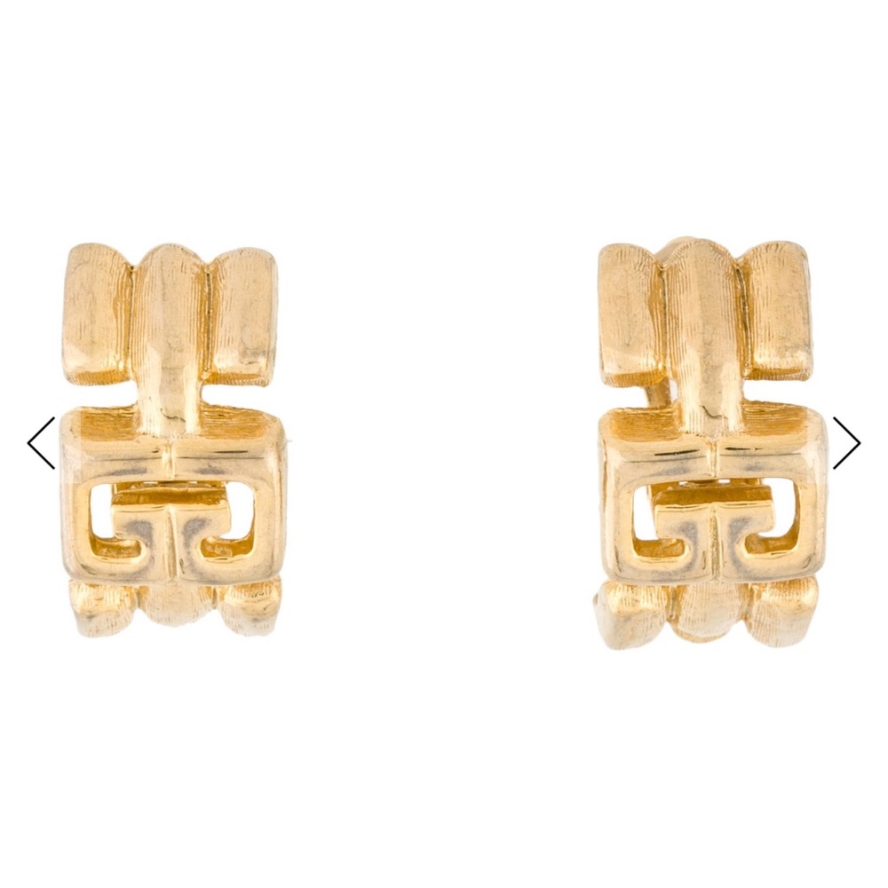 Givenchy 1980’s Gold Geometric Earrings